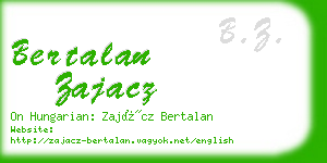 bertalan zajacz business card